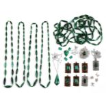 A quantity of malachite bead necklaces,