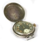 A sterling silver Wilsdorf and Davis WW1 trench watch,