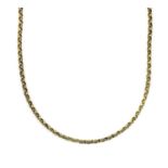 A 9ct gold belcher chain,
