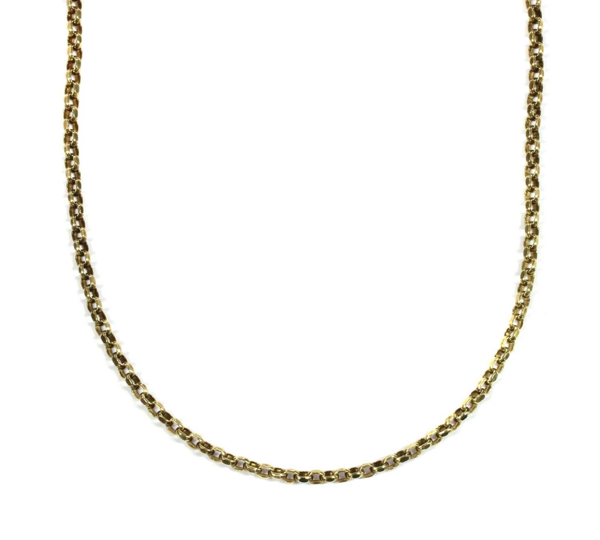 A 9ct gold belcher chain,