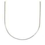 A platinum two row faceted bead necklace,