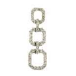 An 18ct white gold diamond pendant,