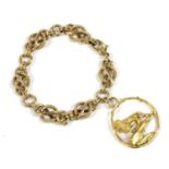 A 9ct gold fancy link bracelet,