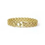 A 9ct gold fancy Bismark link bracelet,