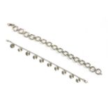 A 9ct white gold bracelet,