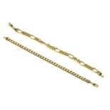 A 9ct gold curb link bracelet,