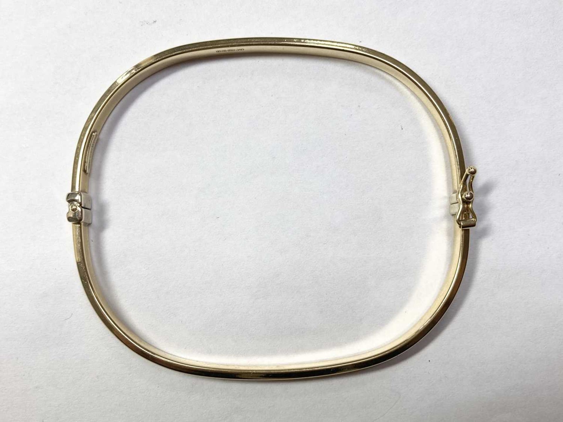 An 18ct gold hollow hinged bangle, - Image 2 of 2