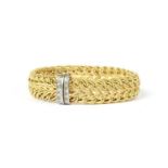 A 9ct gold diamond set bracelet,