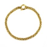 An 18ct gold Byzantine link bracelet,