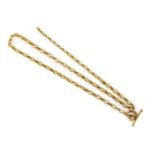 A 9ct gold lariat-style necklace,