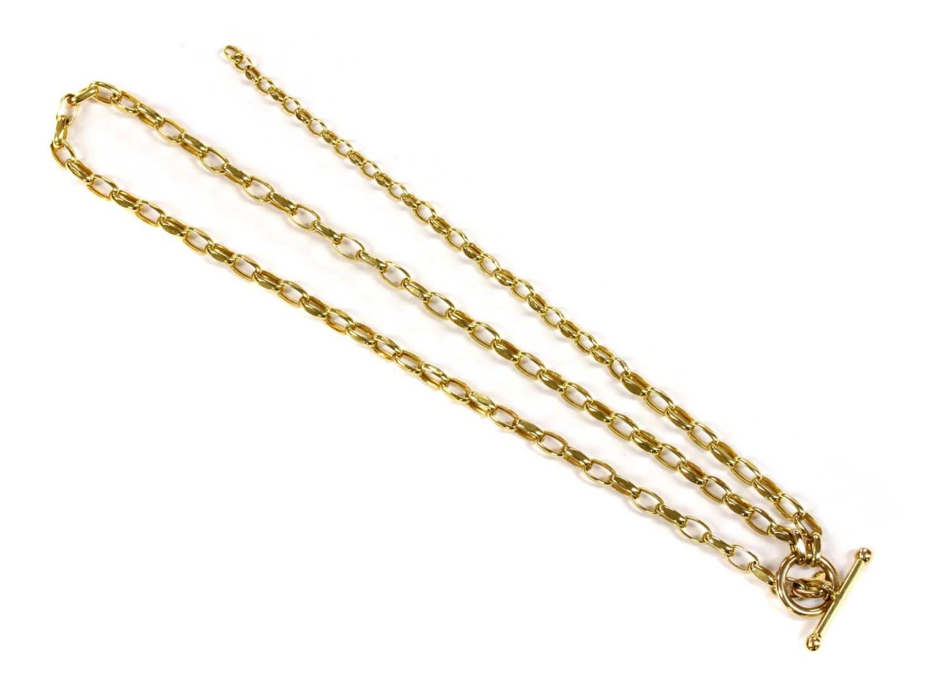 A 9ct gold lariat-style necklace,