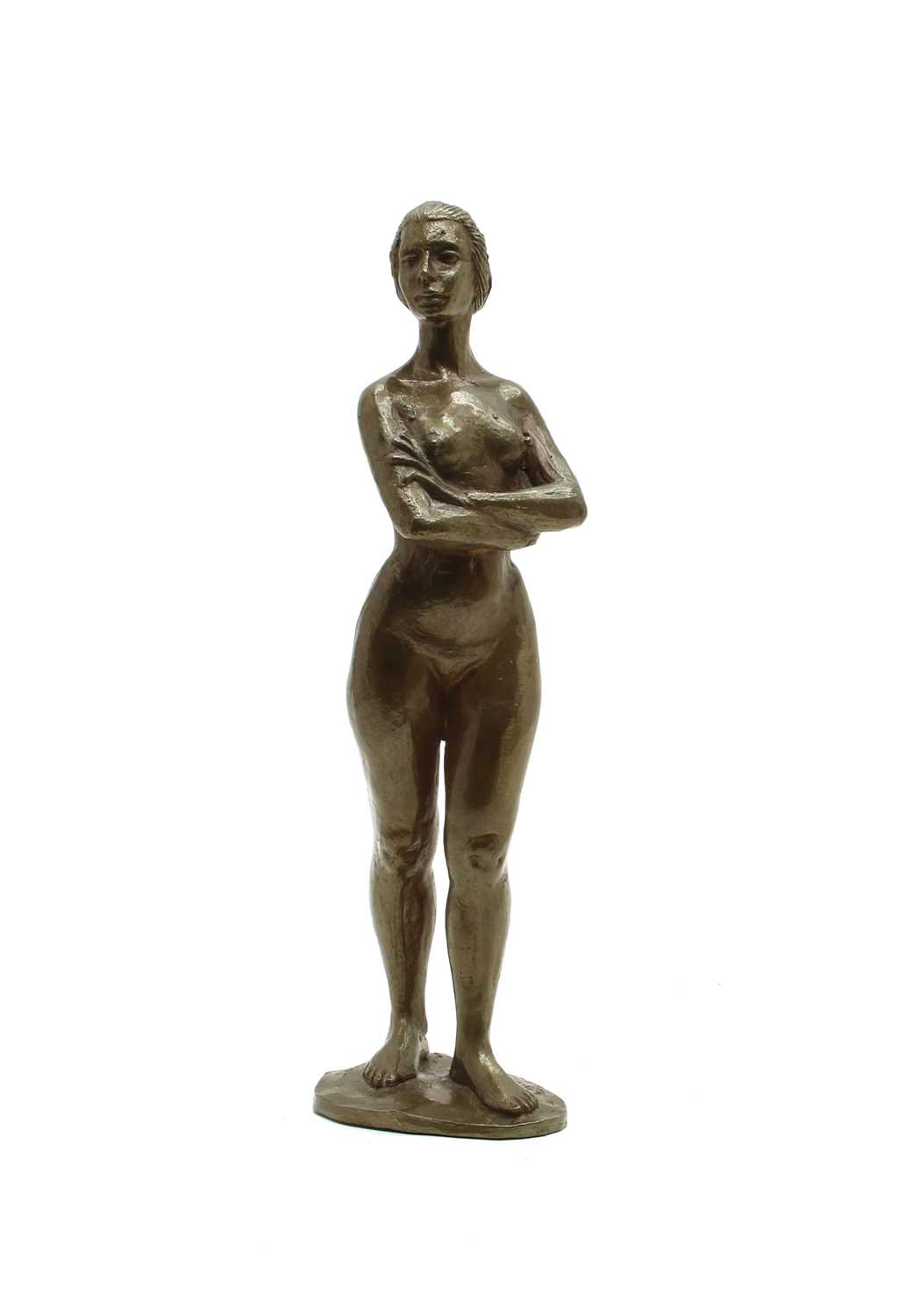 A female nude bronze figure