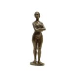 A female nude bronze figure