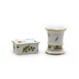An early 20th century Meissen porcelain miniature comport,