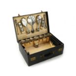 An early 20th century dressing case by L.A Leins & Sons,