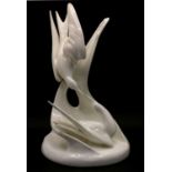 A Royal Doulton blanc de chine porcelain group titled 'Courtship',