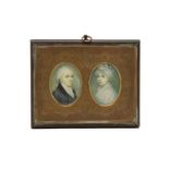 A pair of portrait miniatures
