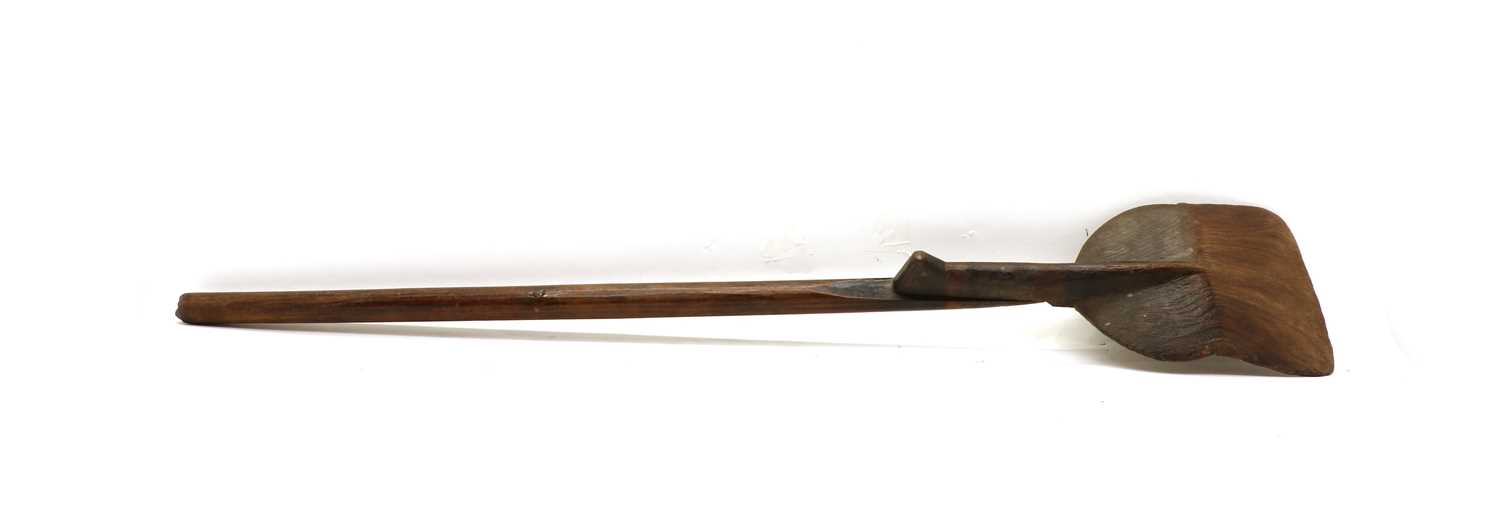 A 19th century elm and ash two piece malt shovel, - Image 2 of 2