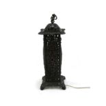 A Victorian cast iron cathedral stove,