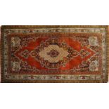 A hand knotted Persian rug,