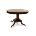 A late Regency mahogany centre table,