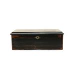 A 19th century inlaid rosewood music box,