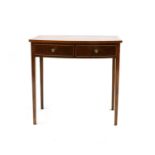A George lll inlaid mahogany bow front side table