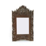 A Burmese hardwood mirror,
