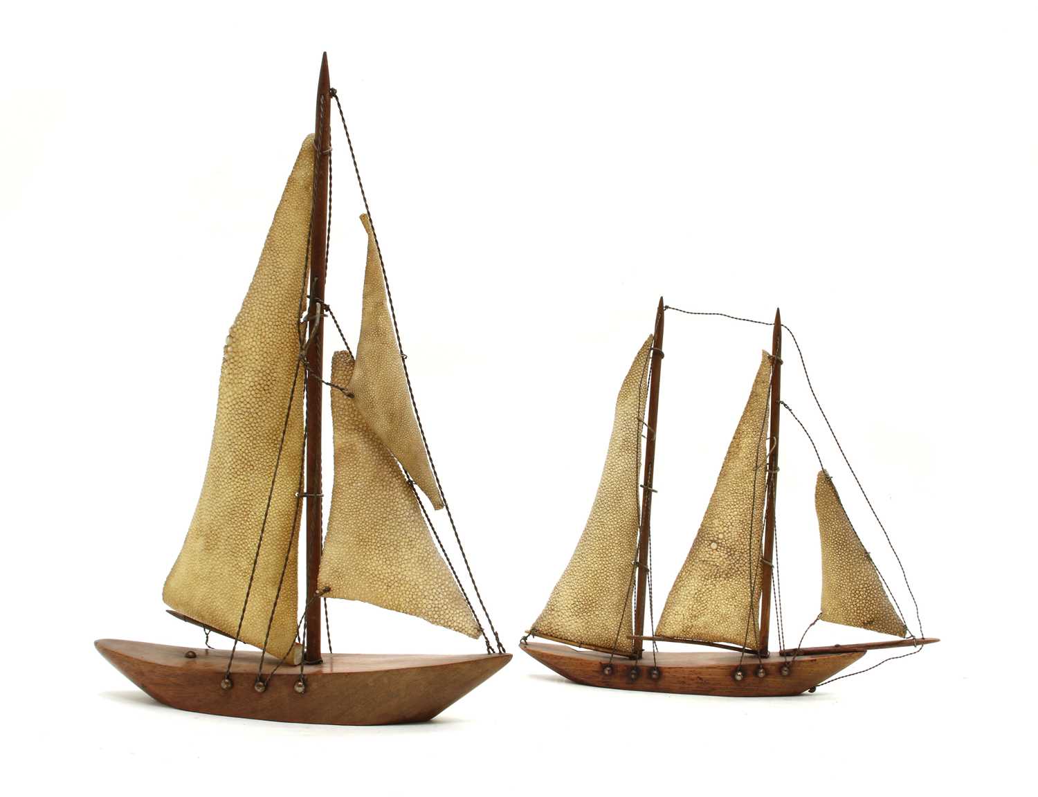 Two French yacht models