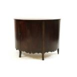 A 'D' shaped mahogany commode,