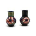 Two Walter Moorcroft 'Anemone' vases