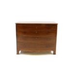 A small oak chest of drawers