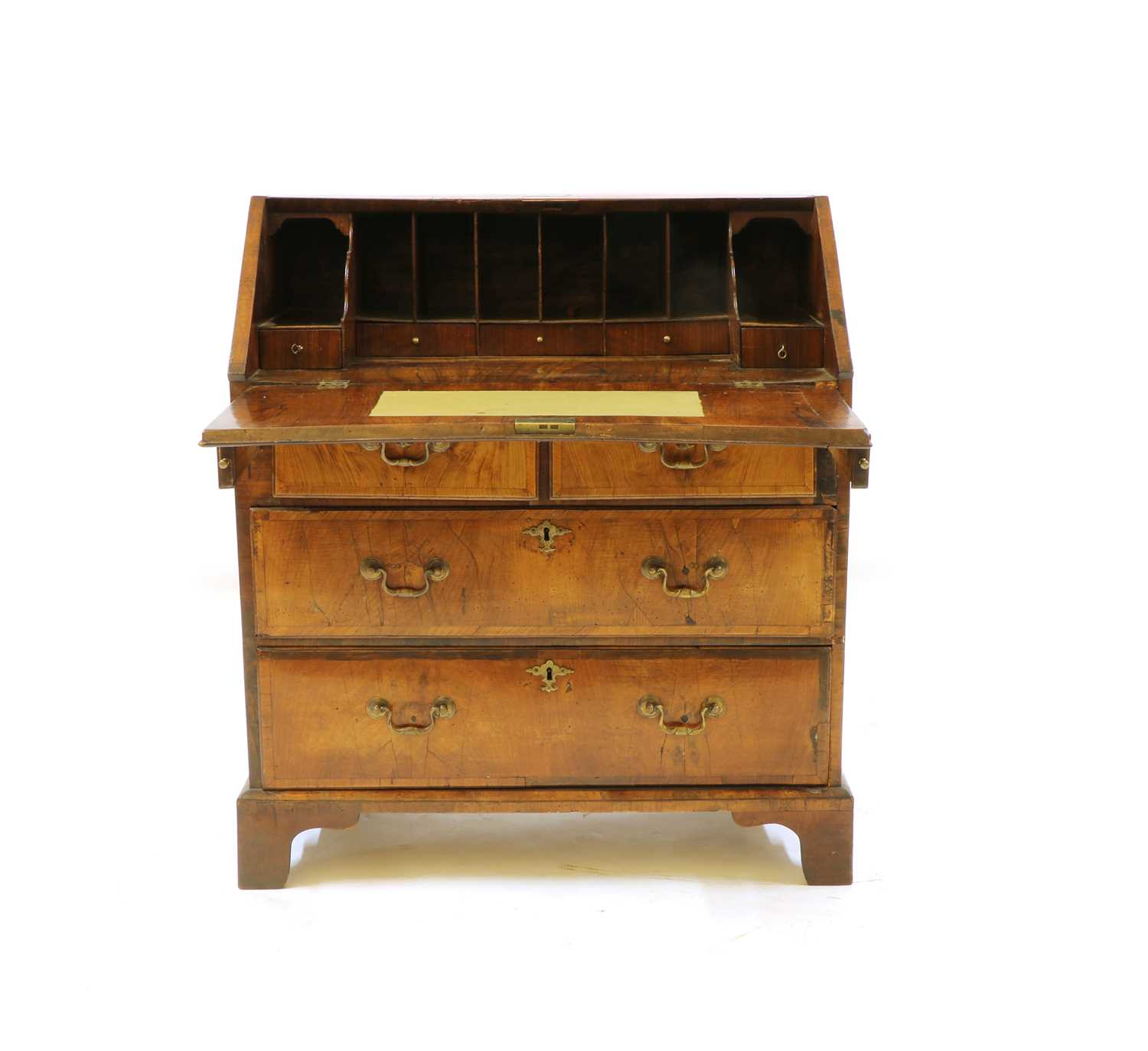 An early 18th century walnut bureau, - Image 2 of 5