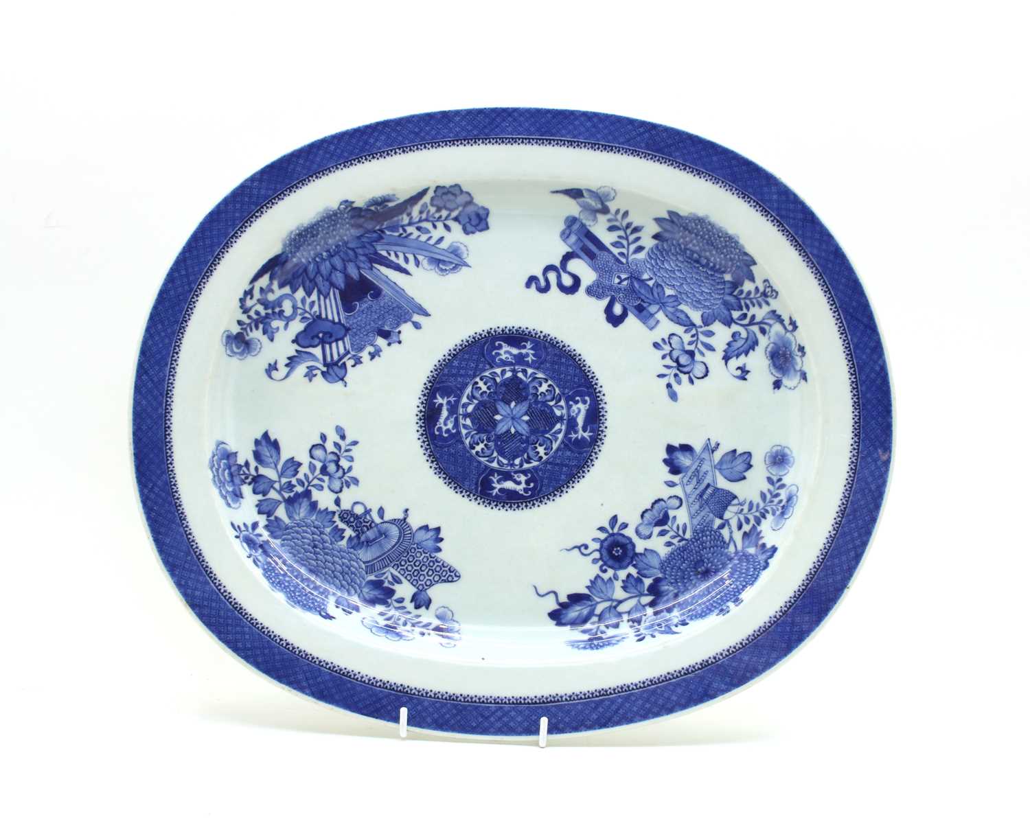A 19th century Chinese blue and white porcelain plate,