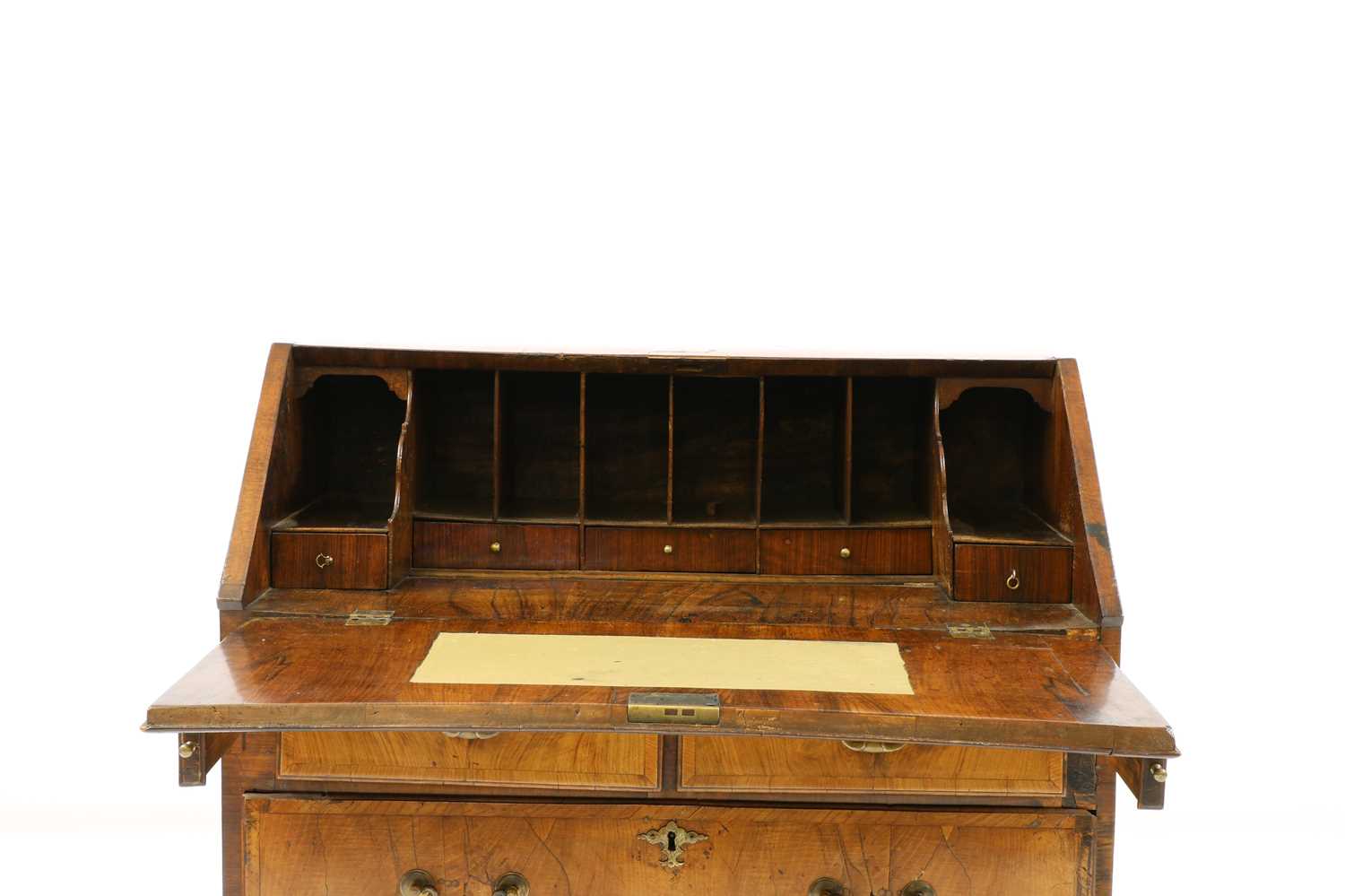 An early 18th century walnut bureau, - Image 3 of 5