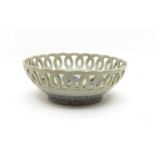 A Chinese porcelain pierced bowl,
