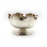 A silver rose bowl