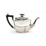 A small Victorian silver teapot