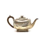 A George III silver teapot London 1811