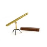 A gilt brass telescope,