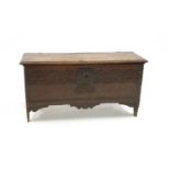 An oak six plank coffer,