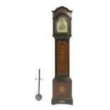 An Edwardian inlaid mahogany longcase clock