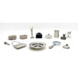 Assorted silver items,