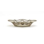 A late 19th century continental 800 standard silver pierced dish,