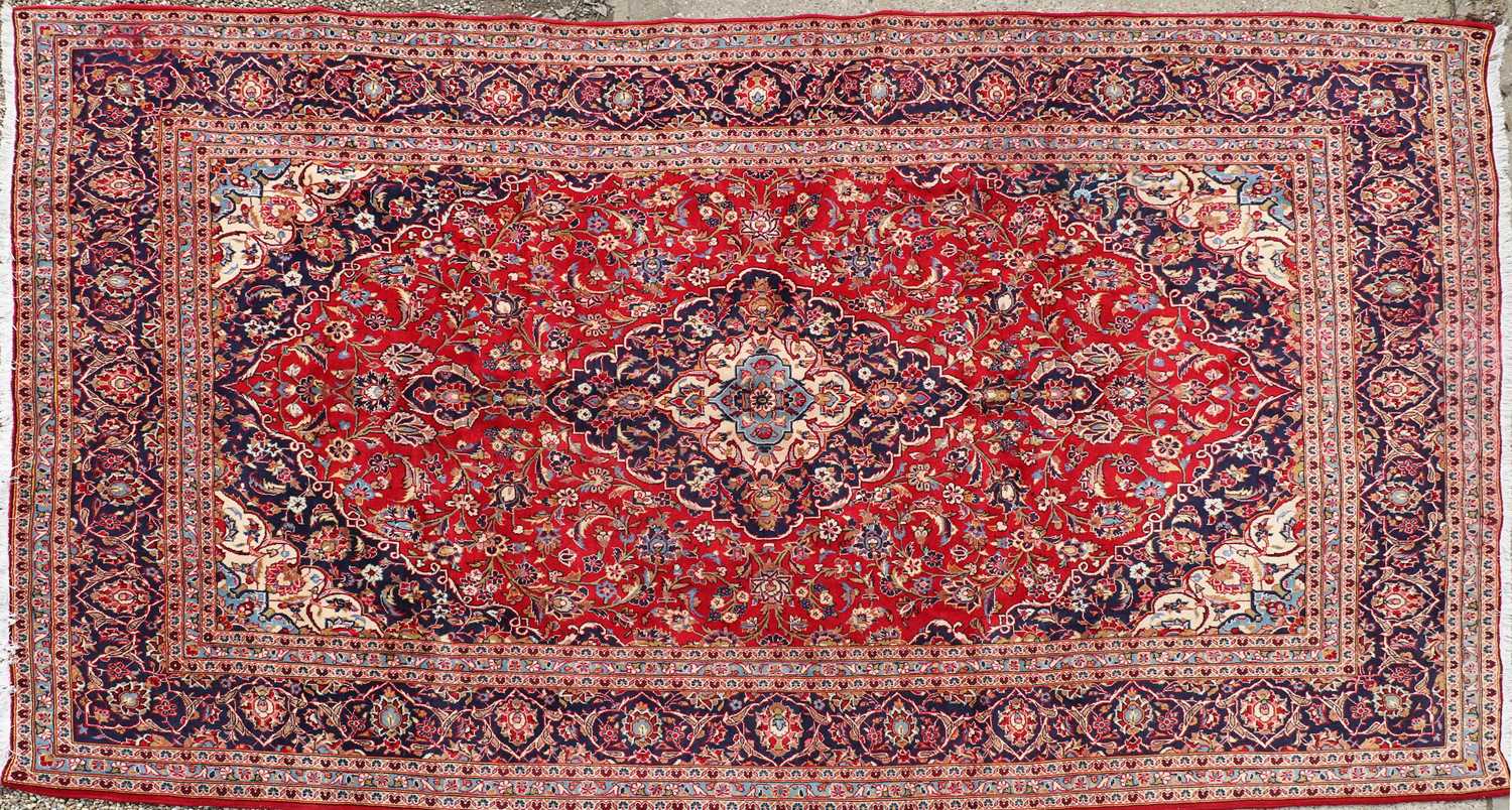 A Persian Kashan carpet,