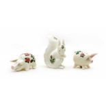 A collection of Plichta London pottery animals,