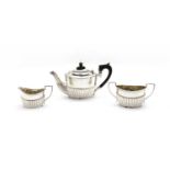 A late Victorian silver bachelor's tea set,