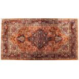 A hand knotted Keshan rug,