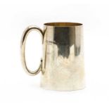 A modern silver beer mug by Mappin & Webb,