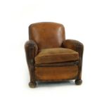 An Art Deco style club chair,